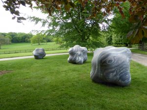 Shapes in the Clouds I, IV, V by Peter Randall-Page at Roche Court Salisbury