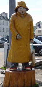 Fisherman sculpture in Stornoway Outer Hebrides